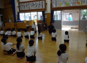 剣道教室・絵本贈呈式がありました。